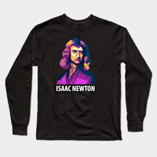 Isaac newton colorful art Long Sleeve T-Shirt